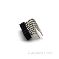 Conector fêmea usinado com passo de 2,54 mm 12P